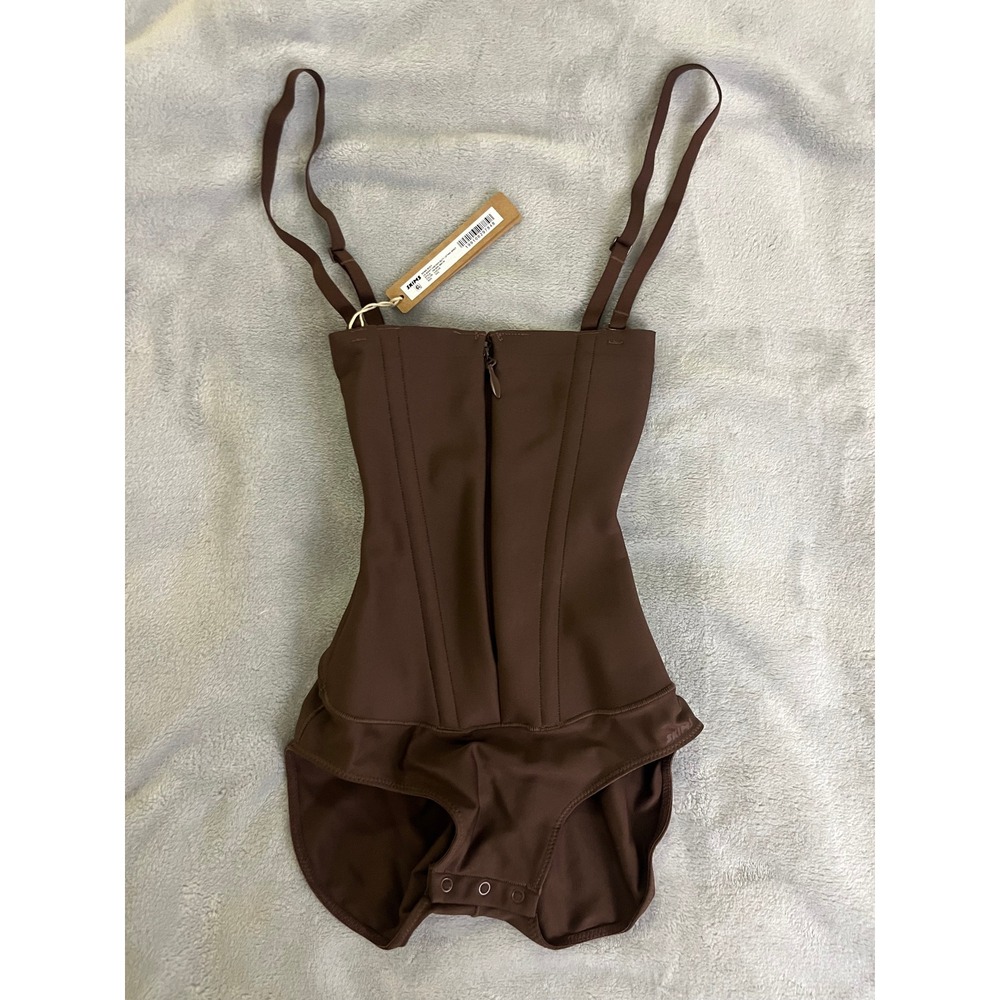 SKIMS Body XXS Waist Cincher Butt Lifting Brief Corset in Cocoa PN-BRF-8651W NEW